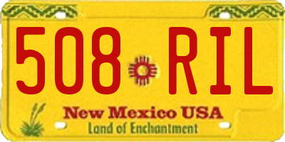 NM license plate 508RIL