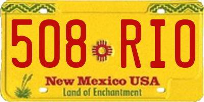 NM license plate 508RIO