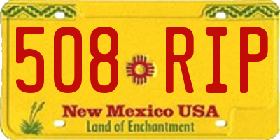 NM license plate 508RIP