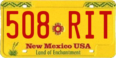 NM license plate 508RIT