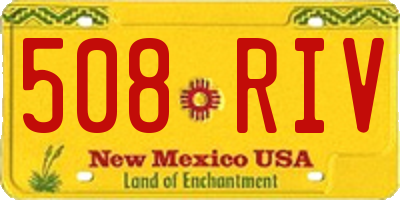 NM license plate 508RIV