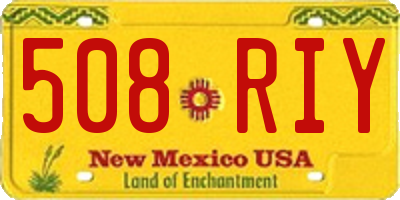 NM license plate 508RIY