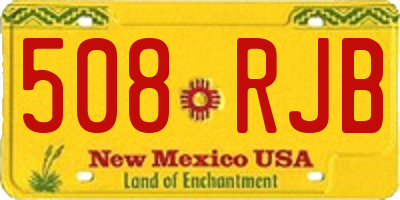 NM license plate 508RJB