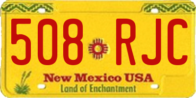 NM license plate 508RJC