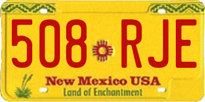 NM license plate 508RJE