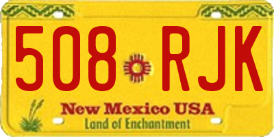 NM license plate 508RJK