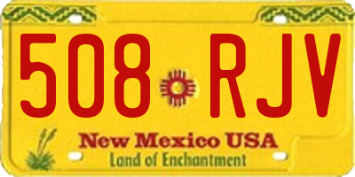 NM license plate 508RJV