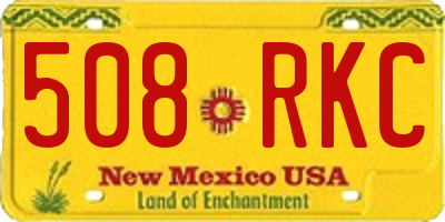 NM license plate 508RKC