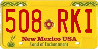 NM license plate 508RKI