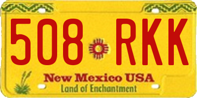 NM license plate 508RKK