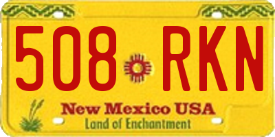 NM license plate 508RKN