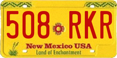 NM license plate 508RKR