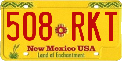 NM license plate 508RKT