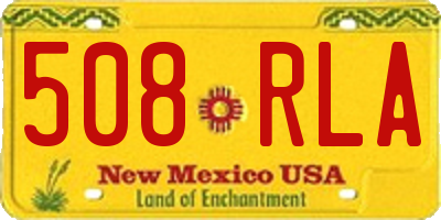 NM license plate 508RLA