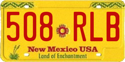 NM license plate 508RLB