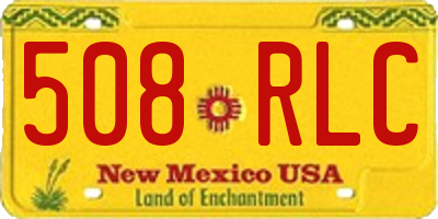 NM license plate 508RLC