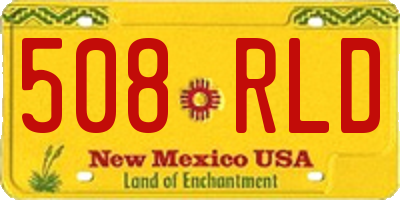 NM license plate 508RLD