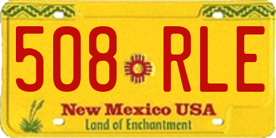 NM license plate 508RLE