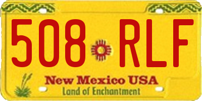 NM license plate 508RLF