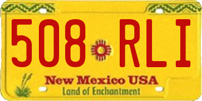 NM license plate 508RLI