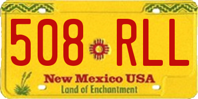 NM license plate 508RLL