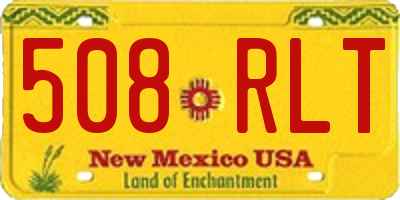 NM license plate 508RLT