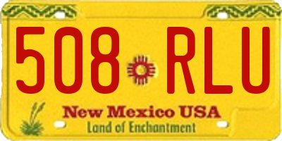 NM license plate 508RLU