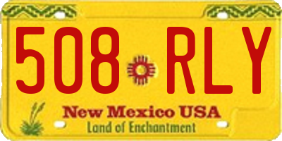 NM license plate 508RLY