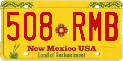 NM license plate 508RMB