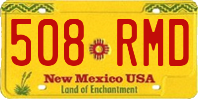 NM license plate 508RMD