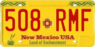 NM license plate 508RMF