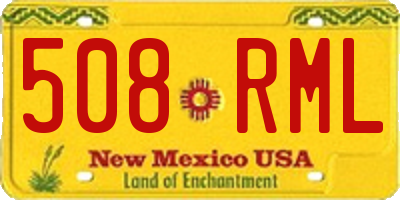 NM license plate 508RML