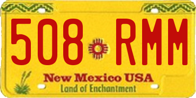 NM license plate 508RMM