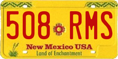 NM license plate 508RMS