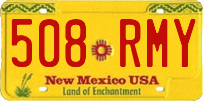 NM license plate 508RMY