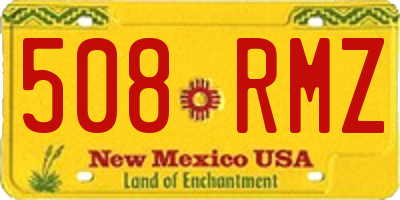 NM license plate 508RMZ