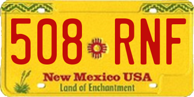 NM license plate 508RNF