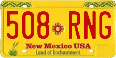 NM license plate 508RNG