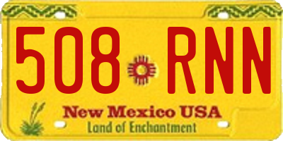 NM license plate 508RNN