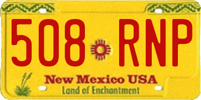 NM license plate 508RNP