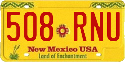 NM license plate 508RNU