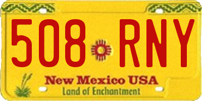 NM license plate 508RNY
