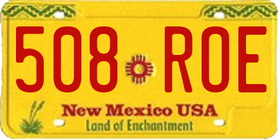 NM license plate 508ROE