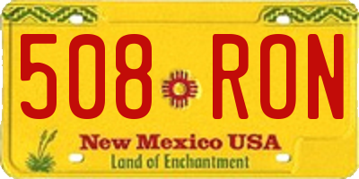 NM license plate 508RON