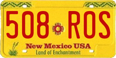 NM license plate 508ROS