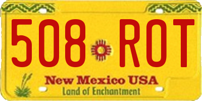 NM license plate 508ROT
