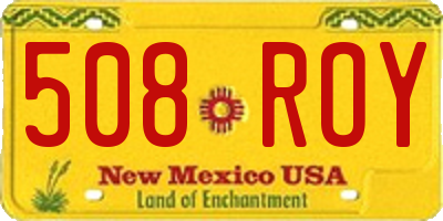 NM license plate 508ROY