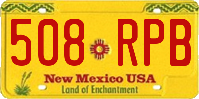 NM license plate 508RPB