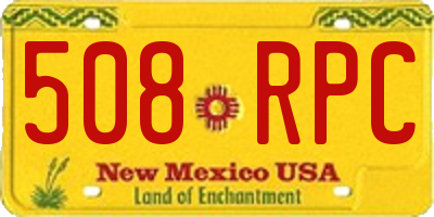 NM license plate 508RPC