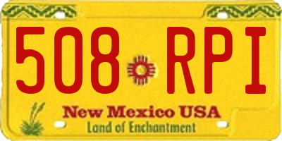 NM license plate 508RPI